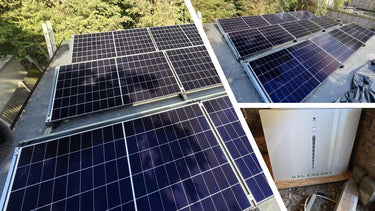 4.1kW of 465W AIKO Solar Panel | Sunsynk 5kw hybrid | 2 x GSL 10.24kWh batteries | E4 7LG